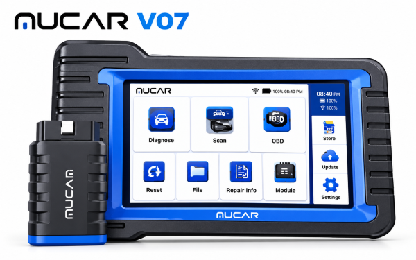 MUCAR VO7 S — професійний автосканер з ECU Coding, Active Test та CAN FD