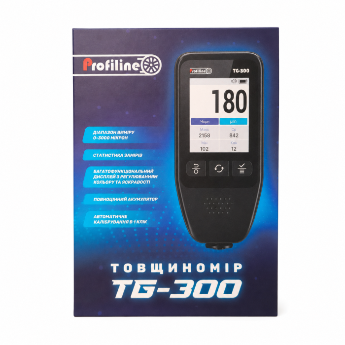 Товщиномір Profiline TG-300 Fe/NFe/Zn до 3000 мкм з визначенням оцинкованої сталі